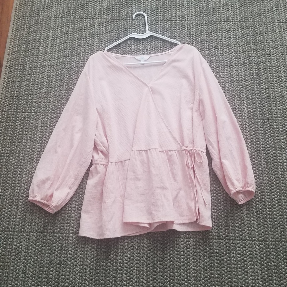 Pink wrapped top